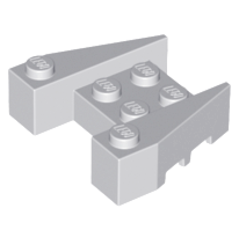 Wig 3 1/2x 4 met inkepingen voor noppen Light Bluish Gray